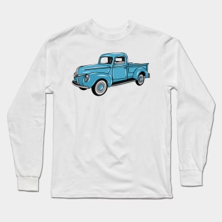 Classic pick up truck cartoon illustration Long Sleeve T-Shirt